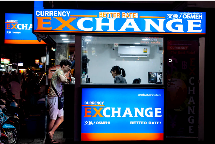 a currency exchange office