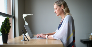 woman with laptop